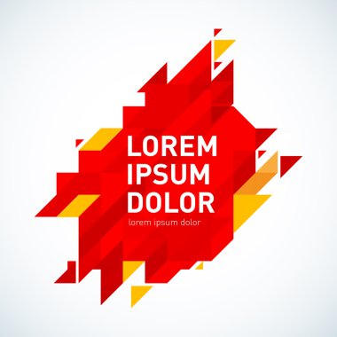 Kırmızı geometrik logo tasarımı