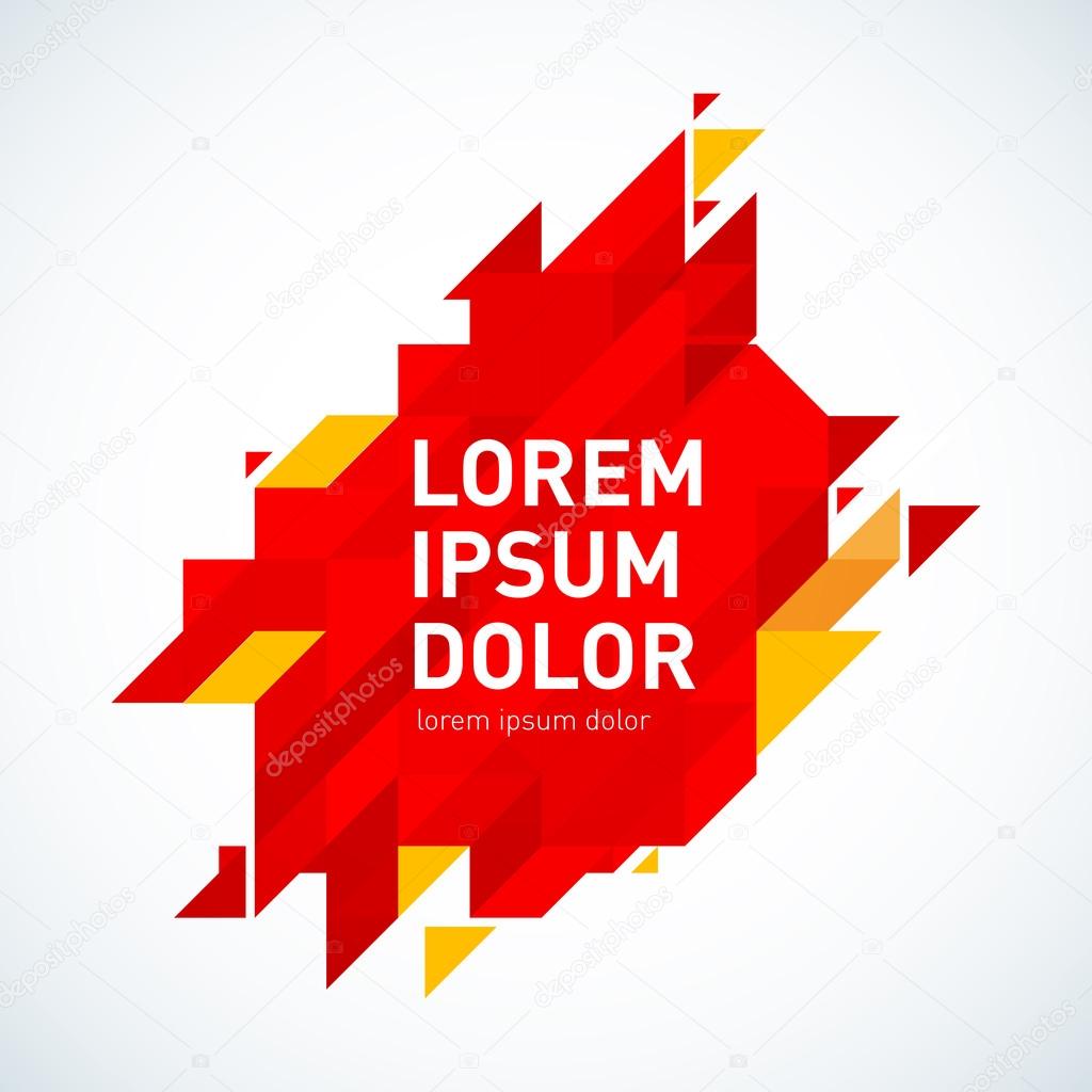 Vector illustration design of red geometric logo
