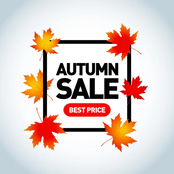 Autumn sale poster — Stock Vector