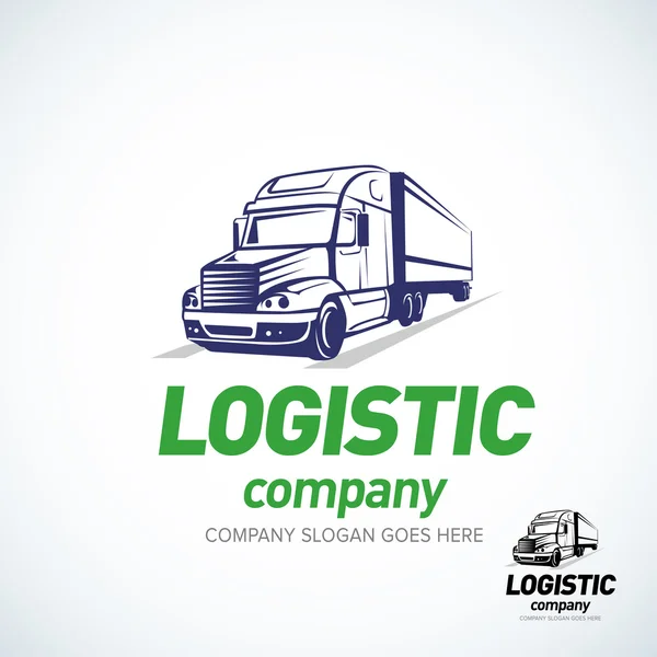 Vorlage für das LKW-Logo. — Stockvektor