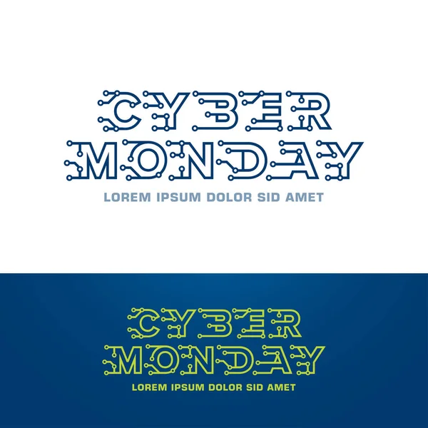 Cyber-Monday-Logo — Stockvektor