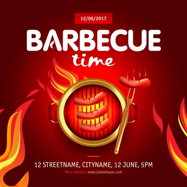 Barbecue  design template — Stock Vector