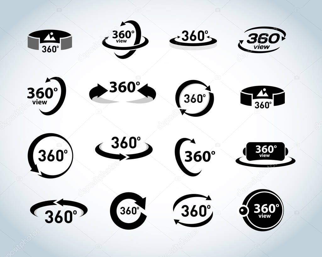 360 Degrees View Icons