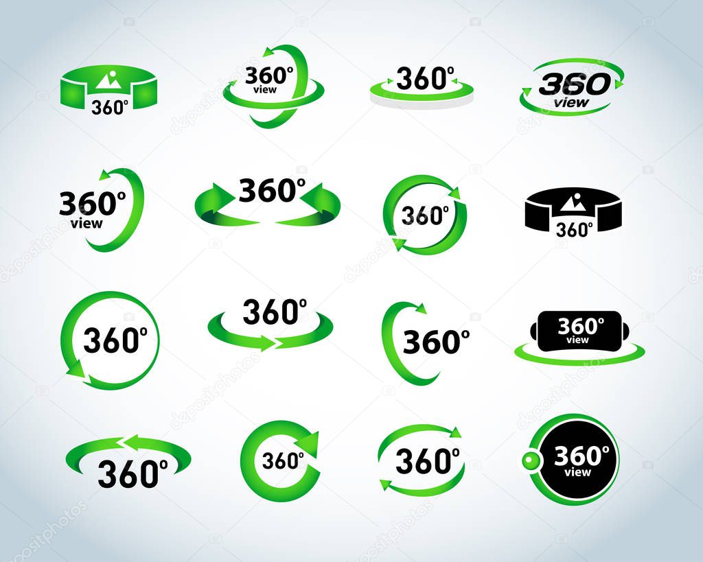 360 Degrees View Icons