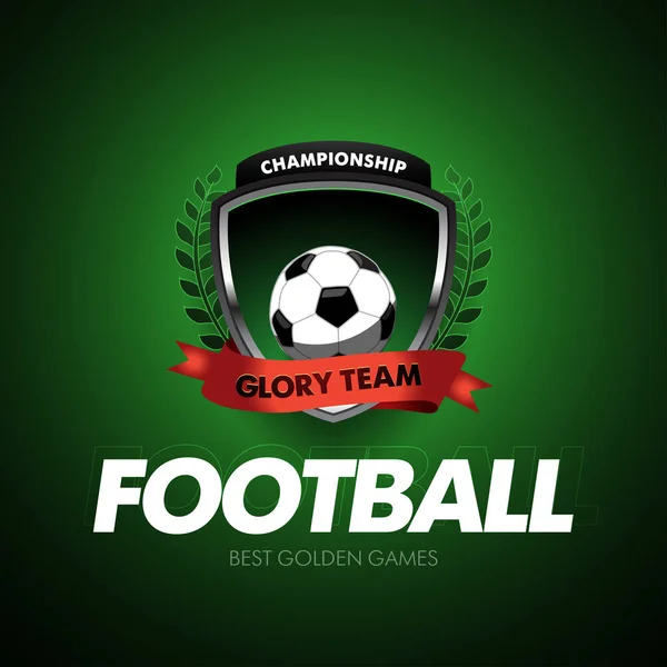 Futbol logo şablonu — Stok Vektör