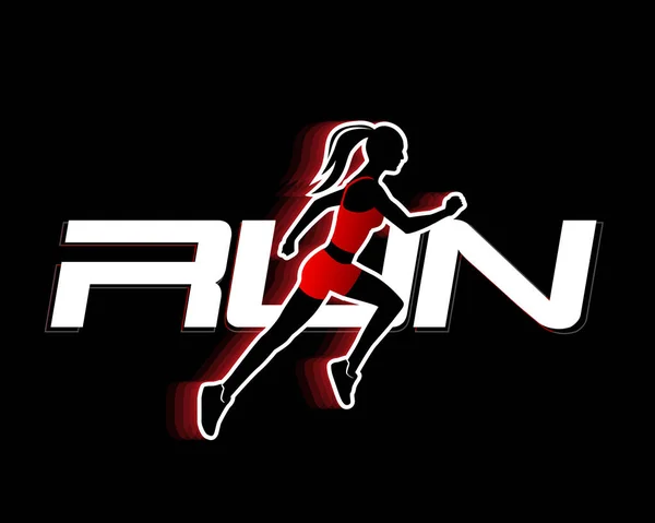 Modèle de logo de club Run . — Image vectorielle