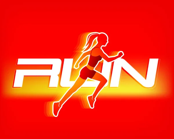 Run club logo template. — Stock Vector