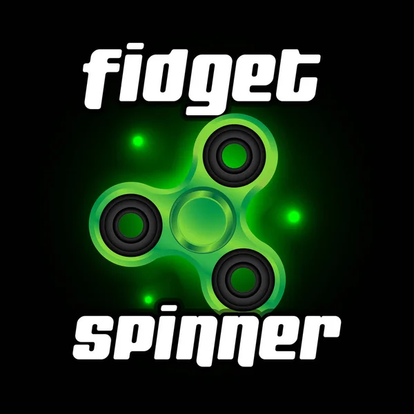 Three-bladed fidget spinner — Stock Vector