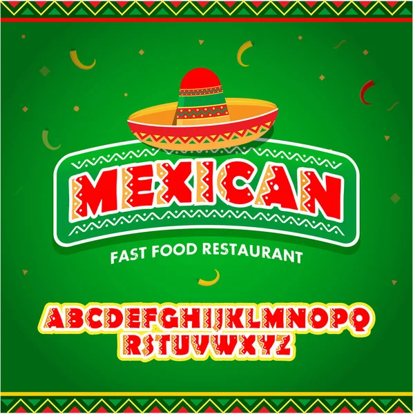 Restaurante mexicano fast food — Vetor de Stock