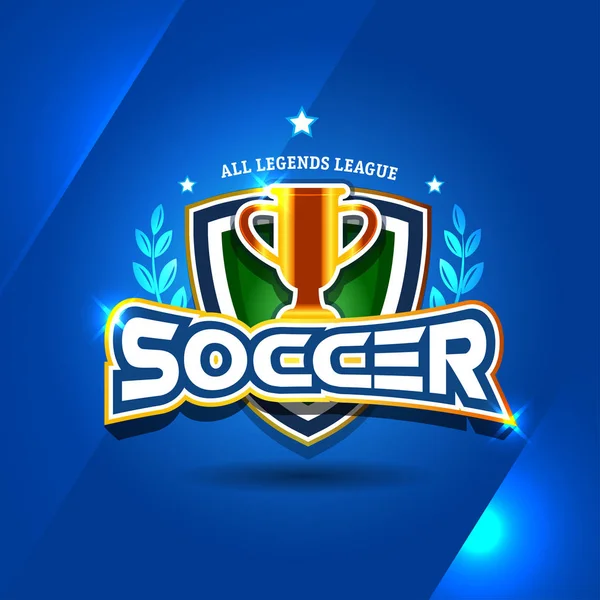 Fotboll Fotboll logo. Fotboll badge formgivningsmall, sport logotype. — Stock vektor