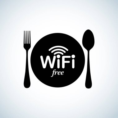 WiFi bölge etiket. Ücretsiz Wifi sinyal vektör işaretler. WiFi hotspot amblemi. 