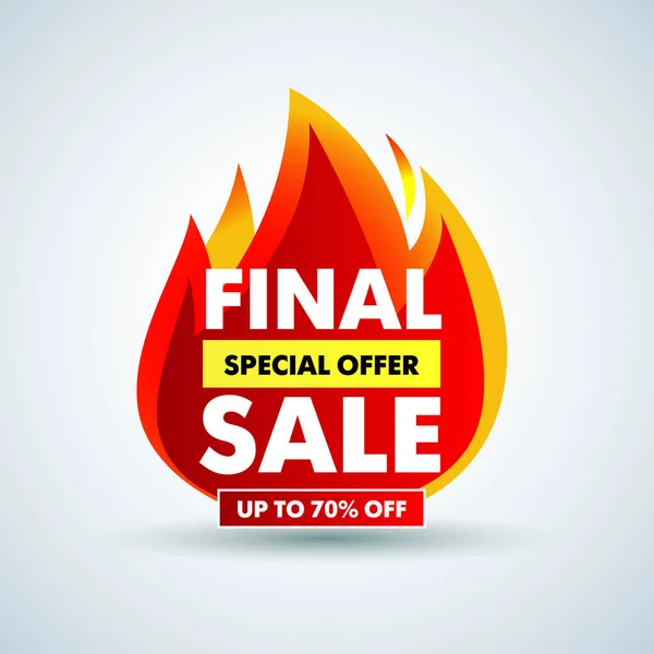 Vendita Calda Banner Finale Offerta Speciale Fino Sconto Illustrazione Vettoriale — Vettoriale Stock