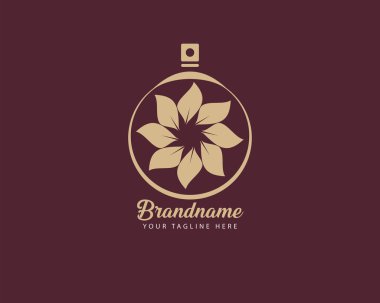 Lüks marka logosu mücevher parfümlü spa oteli için kullanılabilir.