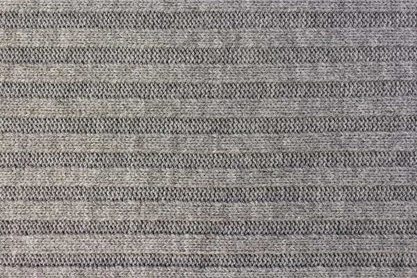 Horizontal striped gray knitting fabric texture, knitted pattern background