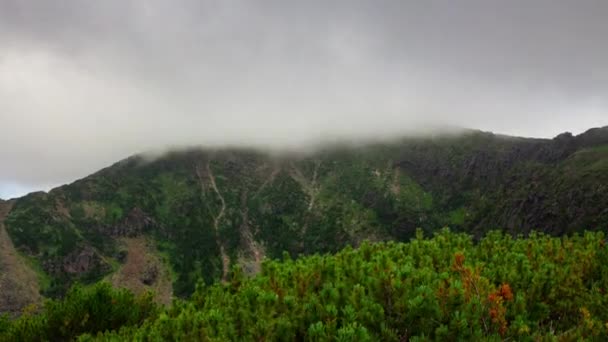 Pic montagneux dans le brouillard. Délai imparti 