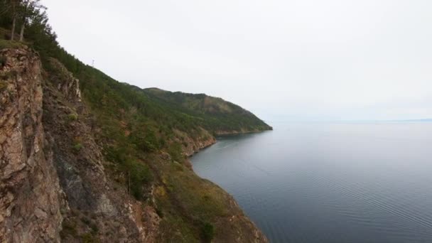 Vista aerea della riva del mare — Video Stock