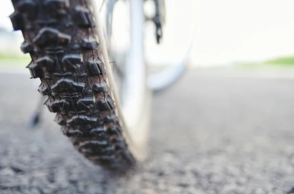 Фотография велосипедного колеса сзади — стоковое фото