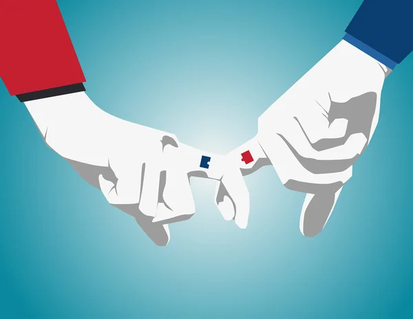 Business man's hand showing pinky or little finger to represent Vector Graphics