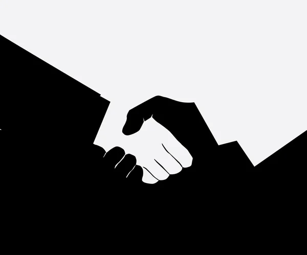 Handshake, Business, Meeting, Black And White, Businessman — Stock vektor