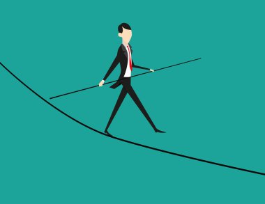 Denge. İş illüstrasyon. Busines Dengeleme Yöneticisi