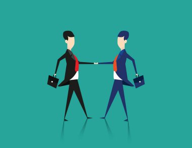 İşbirliği. Kavram iş illüstrasyon. Vektör düz