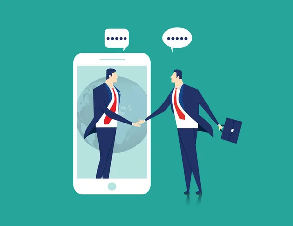 Küresel Business.Business illüstrasyon. Vektör düz