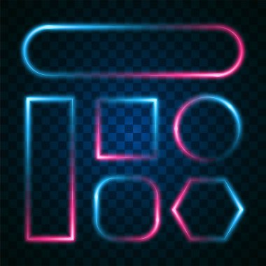 Vector of modern banner design. Neon template design.