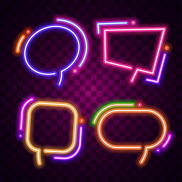 Vector of abstract banner design. Neon template design.
