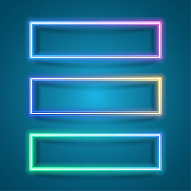 Vector of modern banner design. Neon template design.