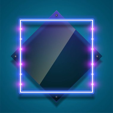 Vector of modern banner design. Neon template design.