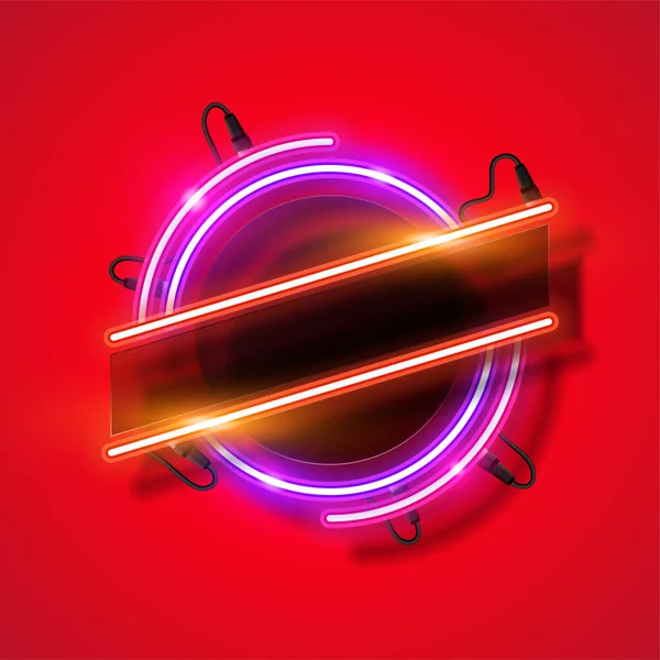 Vector of modern banner design. Neon template design.