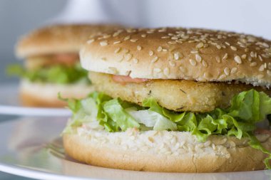 Lezzetli ev yapımı hamburger