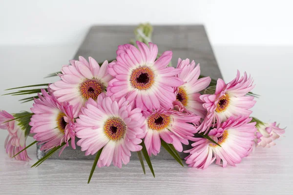 Pink Flowers on white background