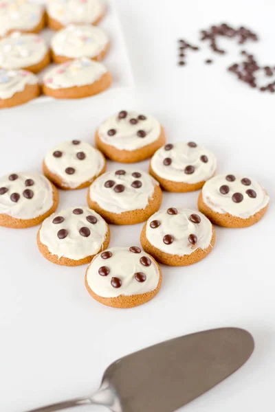 Biscuits Pain Épice Noël Isolés Sur Fond Blanc — Photo