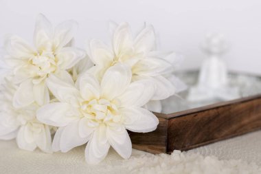 Küçük Buda, badth, beyaz arka plan üzerinde spa