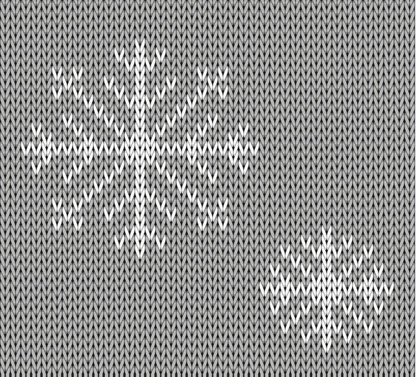 Tejer el patrón sin costura con copos de nieve. fondo de lana. vector. Tema de invierno. Fácil de reubicar copos de nieve — Archivo Imágenes Vectoriales