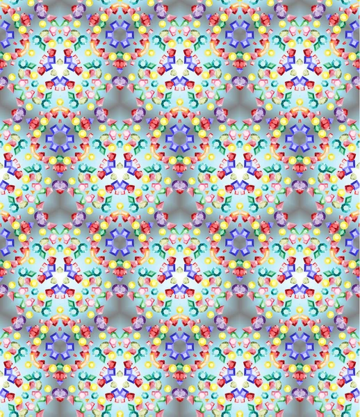 Kaleidoscope pattern. Jewels and crystals seamless pattern. vector. — Stock Vector
