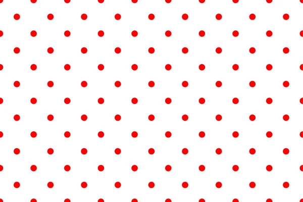 Classic polka dot seamless pattern for textile, paper print. Vector illustration Red white. — Stock Vector