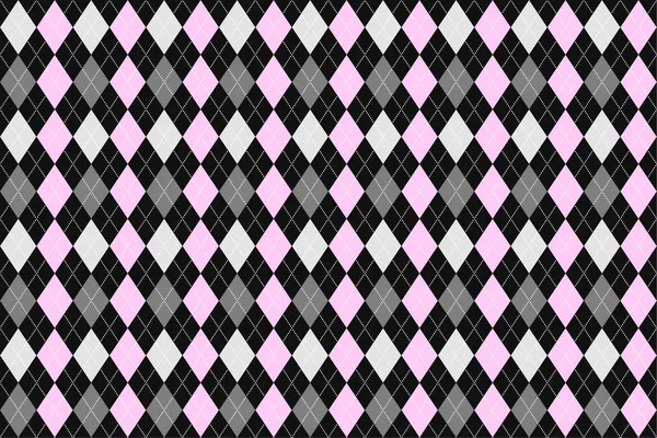 Klassiska argyle sömlösa mönster för textil, papper skriva ut. Vektorillustration. Rosa grå. — Stock vektor