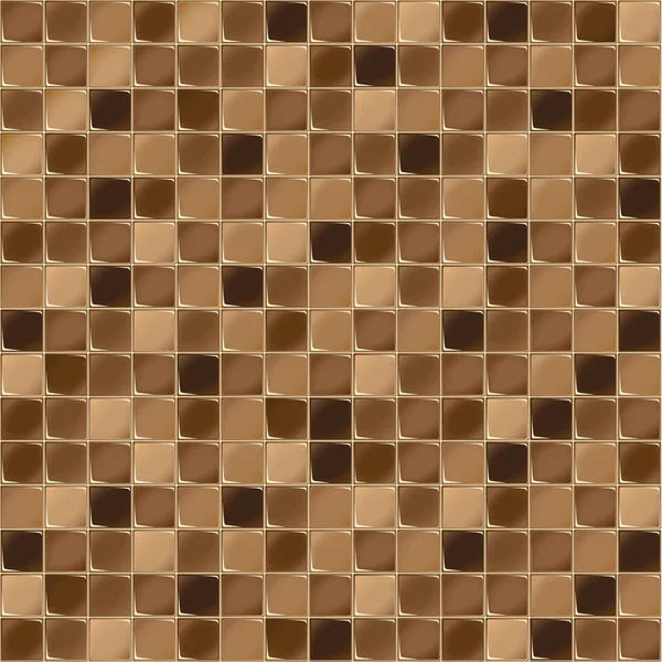 Mosaicos para casa de banho e spa. Fundo sem emenda. Textura repetitiva. Brown telha brilhante ilustração . — Fotografia de Stock