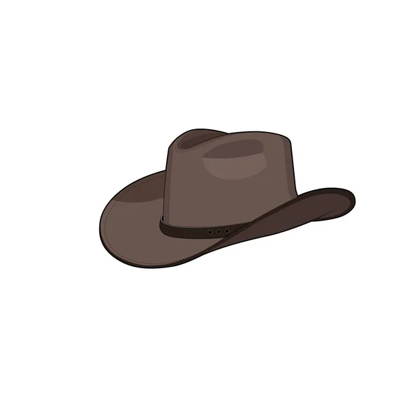 Cappello da cowboy. Cappello da cowboy western texano. Illustrazione grafica vettoriale. Isolato — Vettoriale Stock