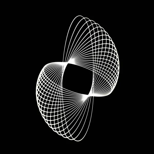 Soyut spiral ışık. Dondurucu neon tüneli. Hafif Soyut Şekiller Simetrik Yuvarlak. İzole edilmiş.