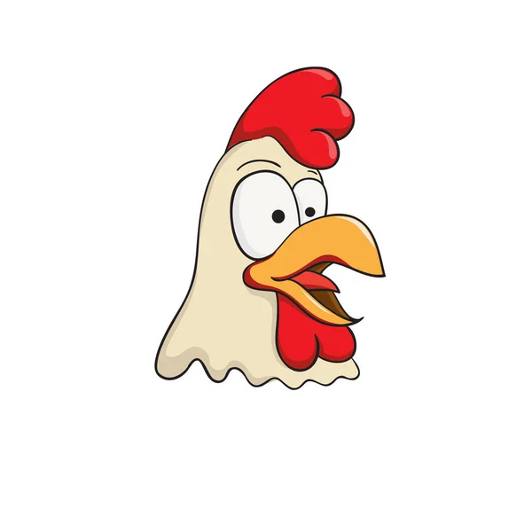 Tête poulet logo — Image vectorielle