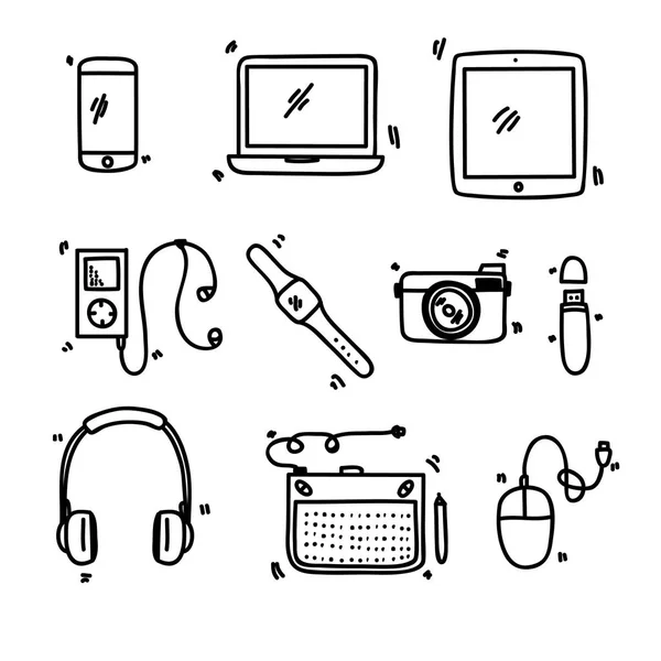 Gadget doodle icono - vector gadget — Archivo Imágenes Vectoriales