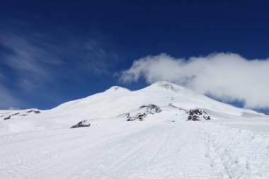 Kafkas dağları, yükseklikten manzara 4000 metre, Elbrus
