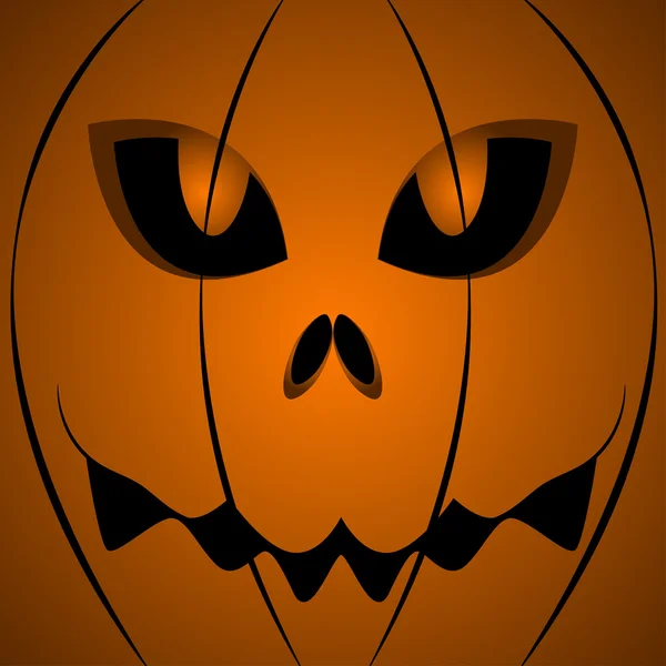 Halloween cara de calabaza miedo — Vector de stock