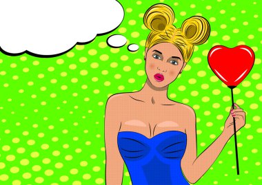 Balon kızla güzel pop sanat