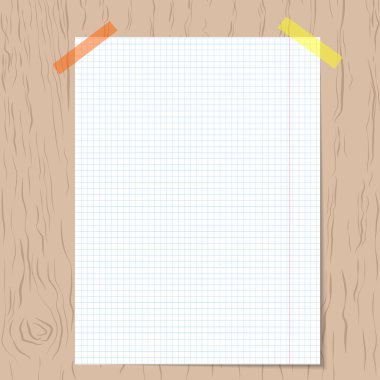 Gerçekçi kare defter kağıt.