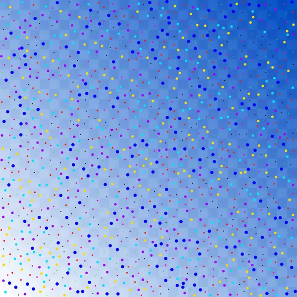 Patroon van de veelkleurige ballen op blauwe achtergrond. — Stockvector