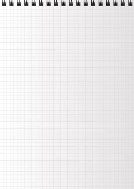 Gerçekçi boş kare defter kağıt